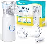 Aerosol Portatile Silenzioso, Macchina Aerosol per Adulti e Bambini, Ricaricabile Aerosol Portatile con 2 Maschere e Boccaglio, 2 Modalità Regolabili, Apparecchio Aerosol per Viaggi e Uso Domestico