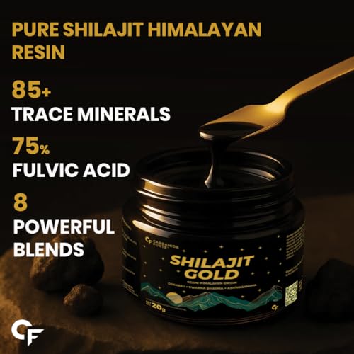 Image of Carbamide Forte Shilajit /Shilajeet Gold Resin for Men | Shilajit for Men with Saffron, Swarna Bhasma | Ayurvedic Shilajeet Gold Original with Fulvic Acid & Trace Minerals | Heavy Metal Free | 20g Resin