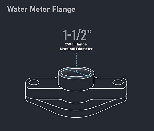 Image of Midline Valve XNGT112-OM-5 Water Meter Flange 1-1 /2 in. SWT Connection Bronze (5 Pack), 1-1 /2 inch FIP