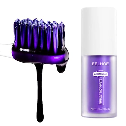 2Pcs Purple Toothpaste For Teeth Whitening, Teeth Whitening Toothpaste Tooth Correction Whitening Toothpaste Conceals Stains Improves Teeth Brightness Reduce Yellowing #TOP1