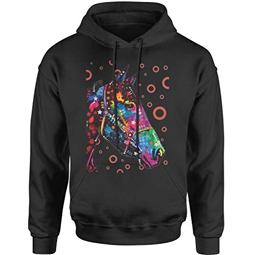 Motivated Culture Hoodie Neon Horse Adult Small Black