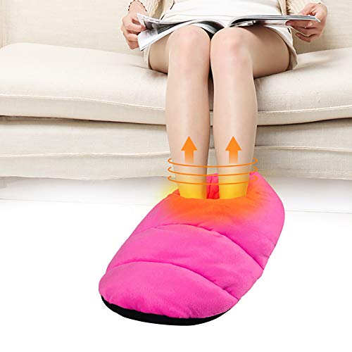 Foot Warmer USB Electric Heating Winter Foot Warmer, Indoor Foot Warming Pad, Full Coverage, USB Charging Heating Pad, Warm Care (Pink)