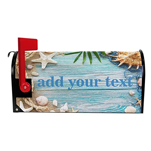 Beeplus Customized Mailbox Covers,Add Pictures, Text Design Beach Personalized Magnetic Post Box Cover Wraps For Garden Yard Decor #TOP2