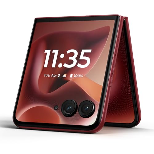 Image of Motorola Razr Ultra 2025 | Unlocked | Made for US 16 /512GB | 50MP Camera | Pantone Rio Red