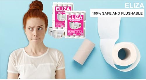 Image of Eliza Premium 3 Ply Toilet Disposable Roll Pack of 18, Toilet Paper, Toilet & Tissue Roll, Pack of Eighteen Toilet Tissue Paper Rolls 200 Pulls Each- 9.8 x 10 cm