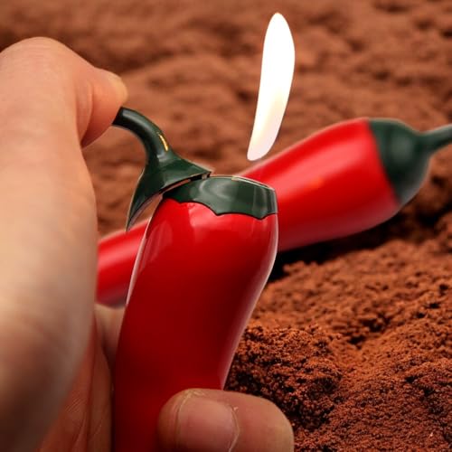 Encendedor de Mecha Chili Lighter de Metal Rojo miniatura 4