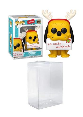 Funko Pop! Disney Holiday - Pluto incluido con un protector de ático de Byron