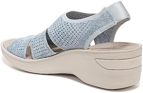 BZees Womens Double Up Wedge Heeled Sandal, Morning Sky, 8 US | Image 4