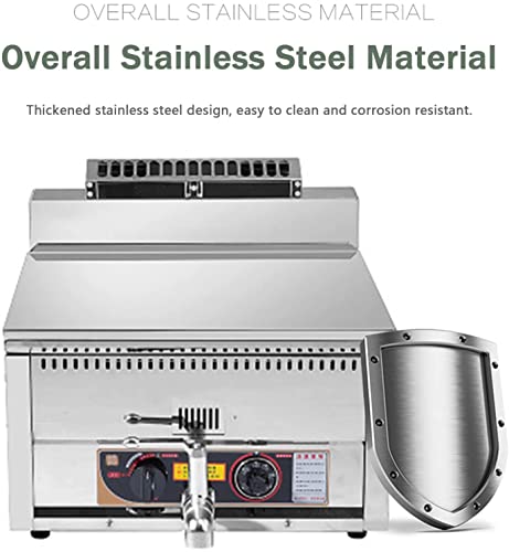 Kommerzielle Gas-Fritteuse auf der Arbeitsplatte, Gas-Fritteusenmaschine, LPG-Propan-Außenkocher, Fettfritteuse aus Edelstahl mit abnehmbarem Korb – Bild 5