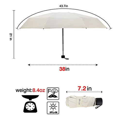 image for Fidus Upgraded 8 Ribs Mini Portable Sun&Rain Lightweight Windproof Umb