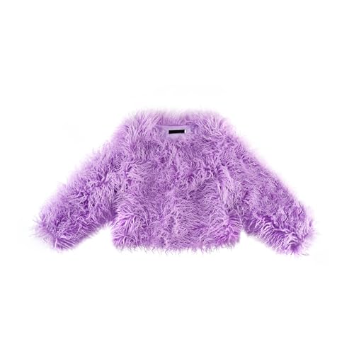 YUAKOU Women's Shaggy Faux Fur Outwear...