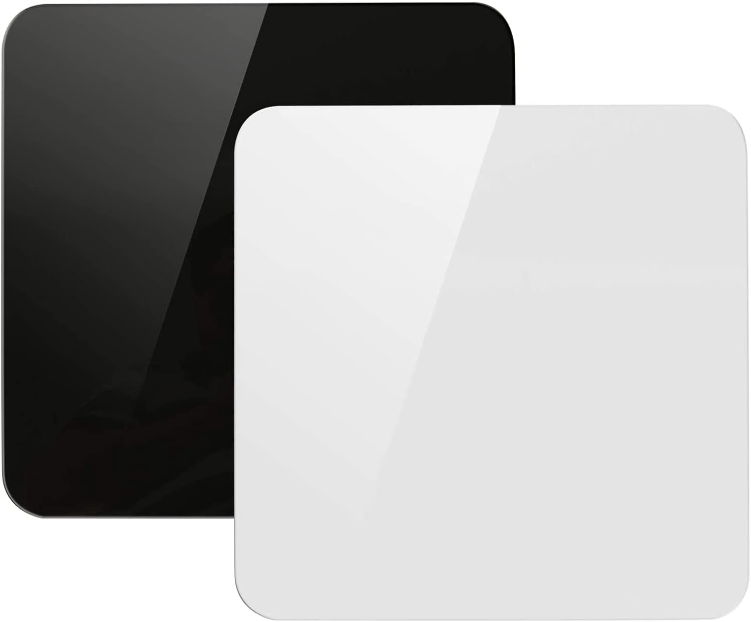 Angju Acrylic White & Black Reflective Display Table Riser for Professional Product Photography,30 x 30 cm Background Boards for Product Table Top Photography Shooting