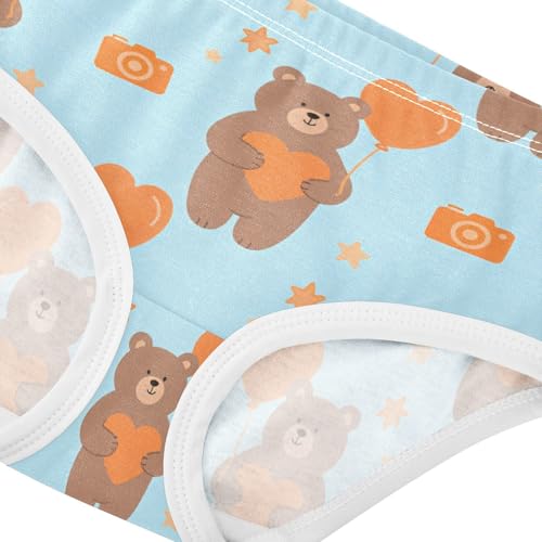 Sport Panties Underwear Moisture Wicking Toddler Cotton Underwear for Girls in Sizes 2T,3T, 4T, 5T, 6Y and 8Y4