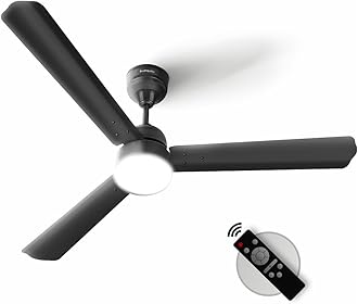 LONGWAY Luminair 1200 mm BLDC Ceiling Fan with Remote Control | BEE 5 Star Rated Energy Efficient | Ultra High Speed 3 Blade Anti-Dust Decorative | 5 Years Warranty (Smoked Brown)