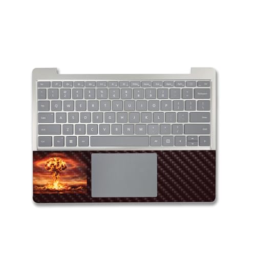 Image of MightySkins Carbon Fiber Skin Compatible with Microsoft Surface Laptop Go 3 (2023) Full Wrap Kit - Fallout | Protective, Durable Textured Carbon Fiber Finish | Made in The USA