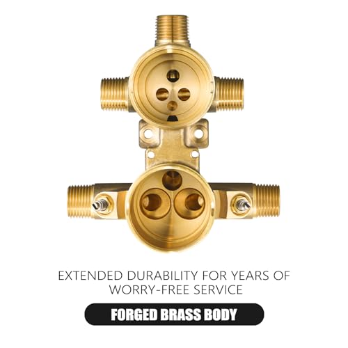 image for RJDIBAN R22000-WS Integrated Shower and Diverter Valve, Compatible wit