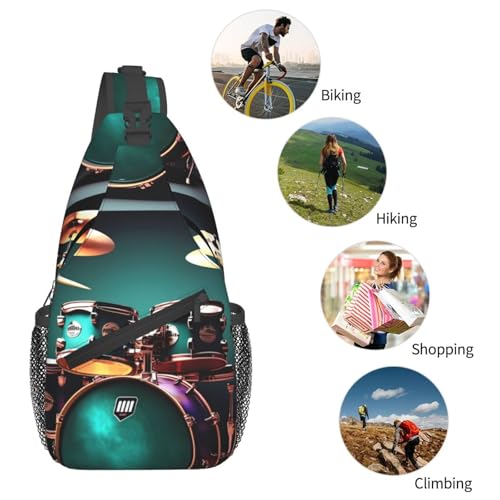 Mochila Cruzada Estampado Tambor para Senderismo miniatura 6