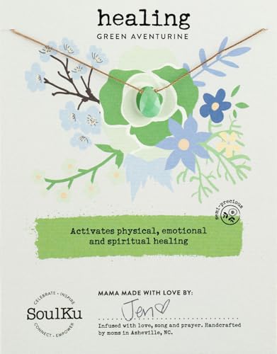 SoulKu Green Aventurine Soul Full of Light Necklace for Healing,