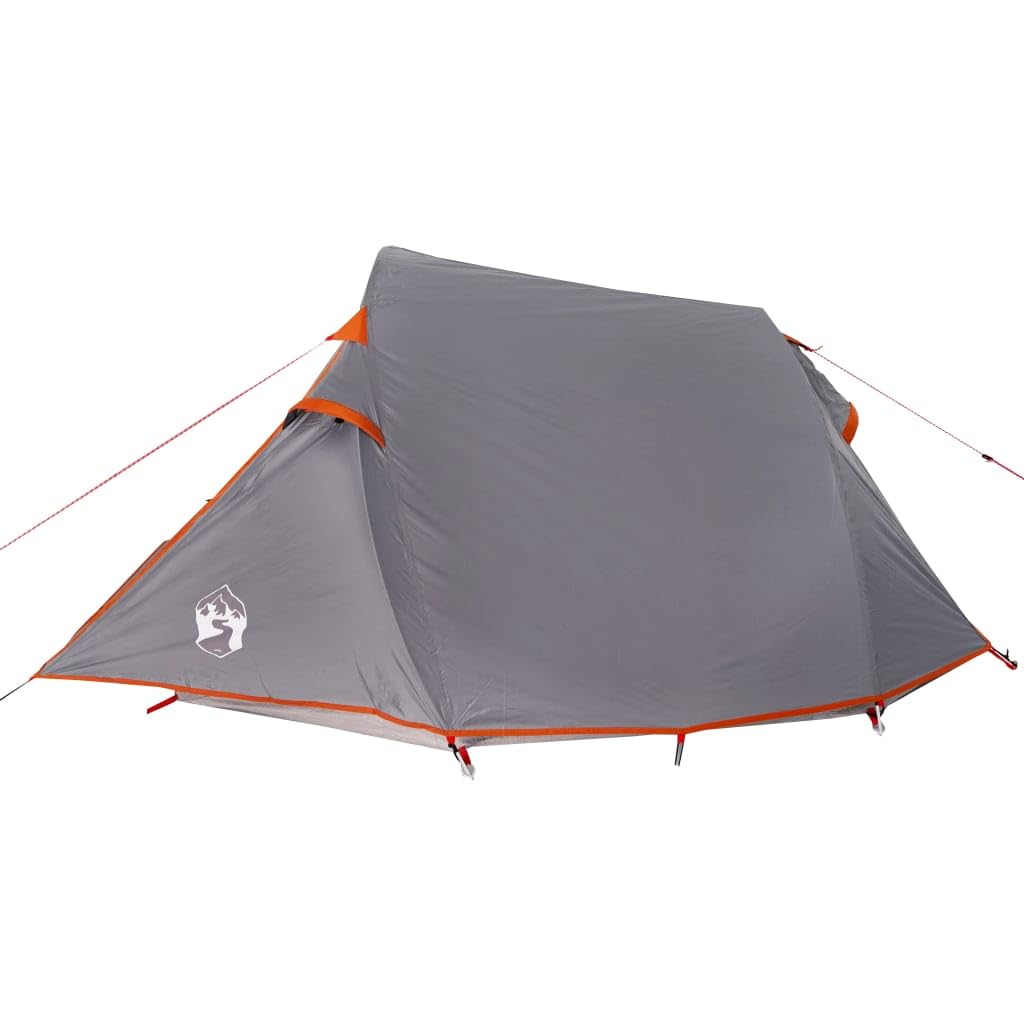 LAPOOH Tenda da Campeggio a Tunnel per 3 Persone Grigio e Arancione,Tende da Campeggio,Impermeabile & Antivento,Ideale per Campeggio e attività All'aperto-94602
