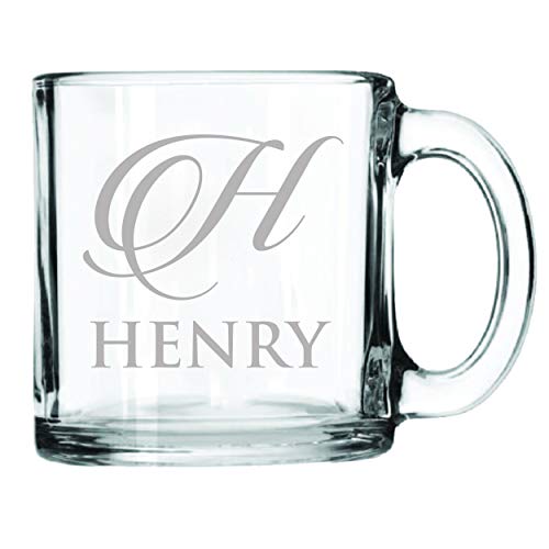 My Personal Memories Custom Engraved Glass Personalized Tea and Coffee Gift Mug, 13 Ounces