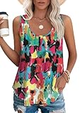 OFEEFAN Womens Tops Tank Tops for Women 2025 Flowy Tank Tops Summer Tops Colorful XL