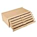 Vencer 5 Drawer Wood Art Storage Box for Pencil, Pen, Pastel, Marker Set VAO-003