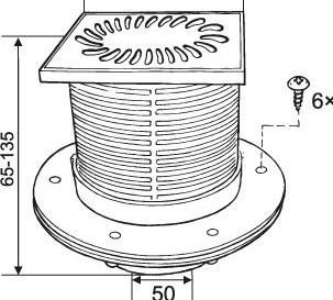 MCH Duschablauf Badablauf Edelstahl 150×150 mm DN50 (440)-4