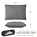 PEUJEW Small Shredded Memory Foam Pillow, Camping Pillow Travel Pillow - Compressible Medium Firm, Breathable Cover, Ideal Backpacking Hiking, Airplane and Car