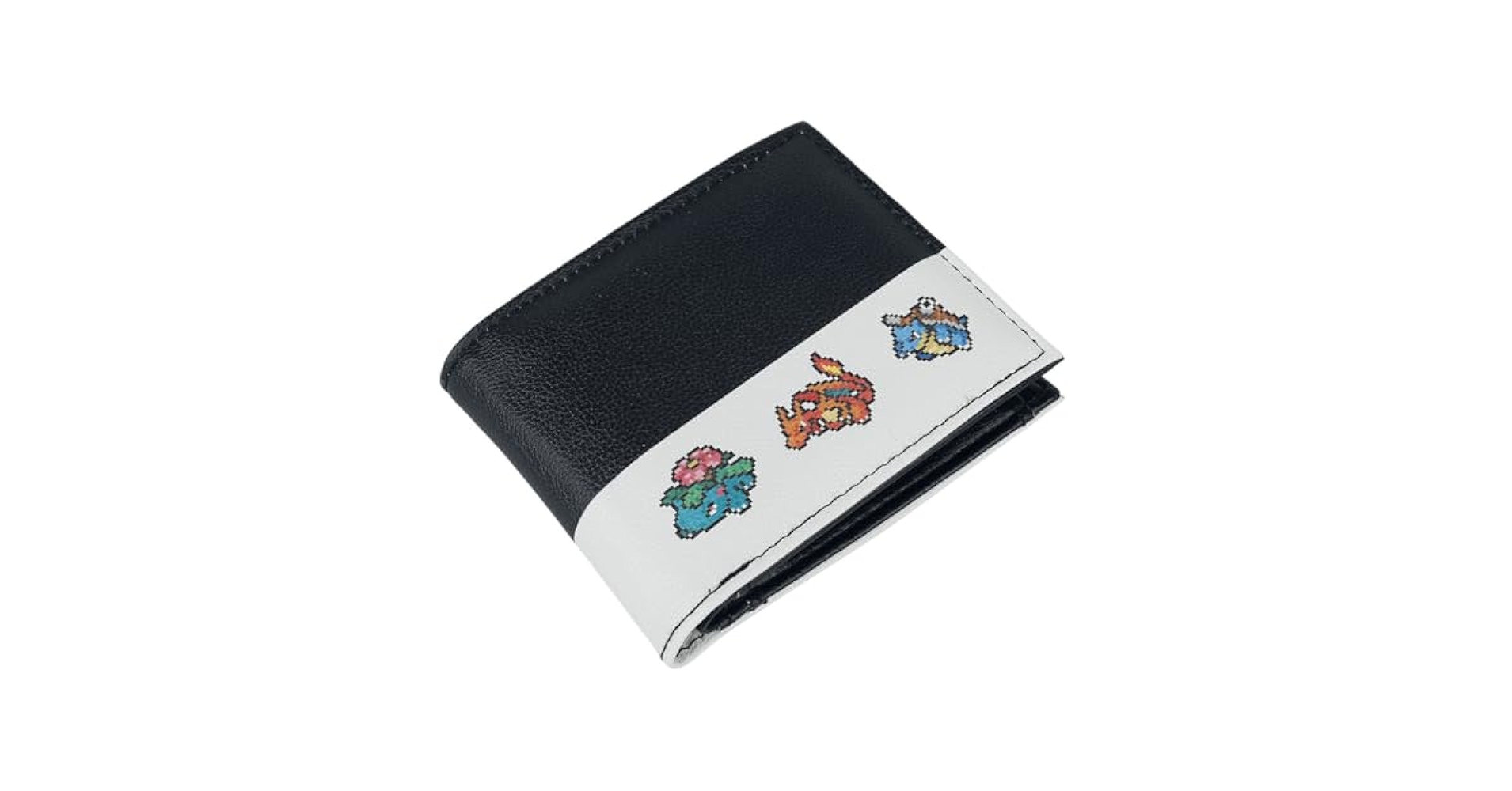 【新品】ポケモンセンター Bifold Wallet ブラック　本革　財布 Amazon.com: Pokémon Wallet Pixel Evolution Logo Official