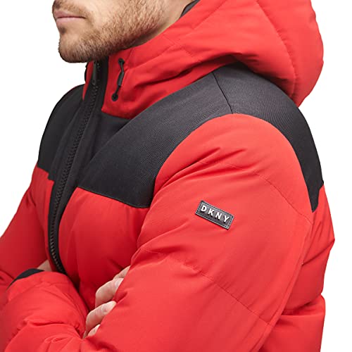 Image of DKNY Men's Mixed Media Quilted Puffer Jacket