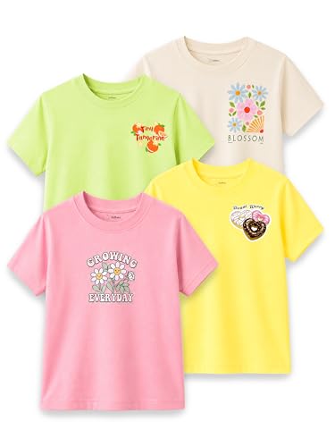 Image of Kidbea Bamboo Kids T-Shirt Ultra-Soft Premium Half Sleeve Graphic Tee for Girls, Casual Summer Wear for Toddlers & Kids