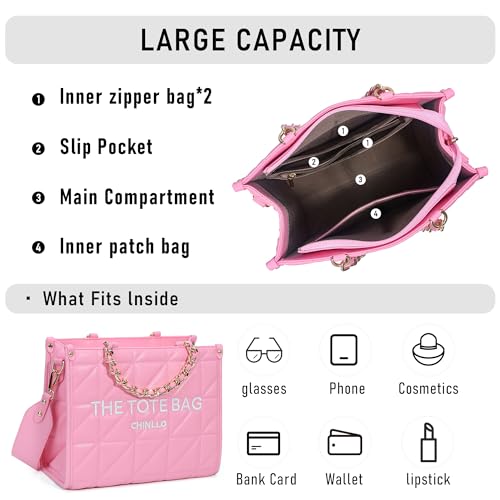 Image of Chinllo Tote Bag for Women Top Handle Satchel Purse and Handbags with Shoulder Strap