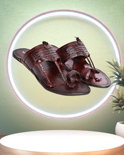 Image of Kolhapuri Chappal for Men|Kolhapuri Slippers for Men|Kolhapuri Shoes for Men|Leather Slippers for Men|Wedding Slippers for Men-A1