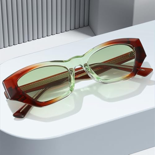 Lunettes de soleil oeil de chat femmes hommes rétro dégradé de luxe polygone
