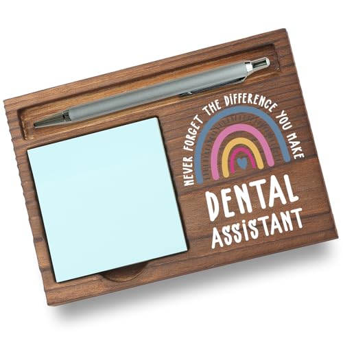 Dental Assistant Gifts Appreciation Note Pad Holder Desk Organizer, Thank You Gift for Dental Office Staff, Back to School, Dental Assistant Week, Birthday or Christmas PB004