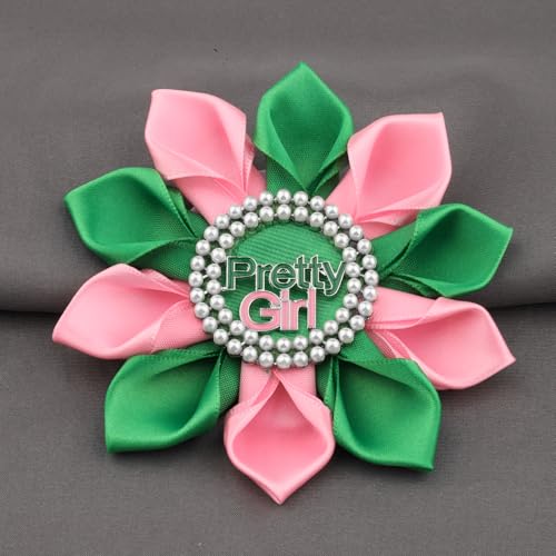 Image of POTIY Pink and Green Sorority Gift Pink Green Brooch Pin Graduation Gifts for Women