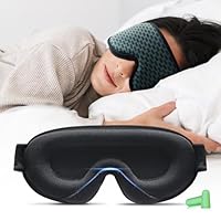 Sleep Mask,Eye Mask,100% Blackout 3D Eye Mask for Sleeping for Men and Women, Super Soft Sleeping Mask with Comfortable Adjustable Strap,Suitable for Travel