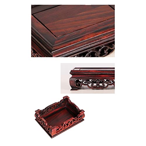 Soporte de madera para jarrón base rectangular acuario y tetera 3