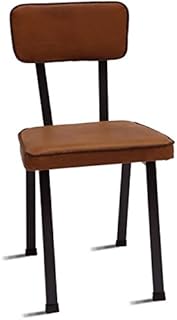 Tachuelas Silla Vintage metálica tapizada polipiel imitación cuero marrón, para comedor, cocina, dormitorio, balcón , terraza interior,habitación juvenil, dormitorio, hostelería. 1 unidad