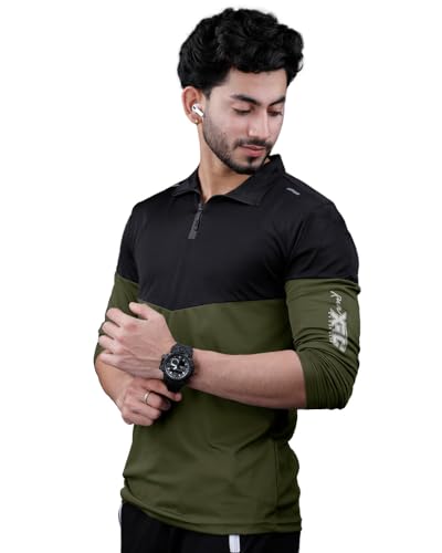 Image of Noble Monk Men's Active wear Regular Fit T Shirt |Full Sleeves |Casual T-Shirt for Men