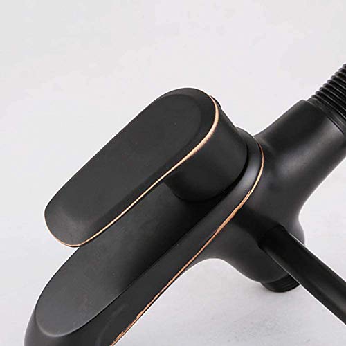 Pulvérisateur de bidet à main noir pour toilettes avec tuyau de douche mural et eau froide - 7