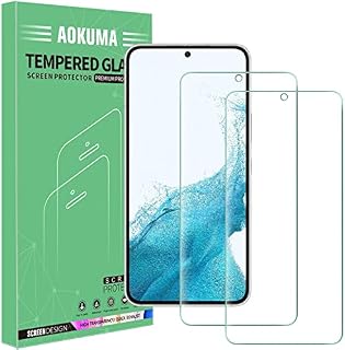AOKUMA Tempered Glass Screen Protector for Samsung Galaxy S22 5G, [2 Pack] Premium Quality Guard Film, Case Friendly, Shatterproof, Shockproof, Scratchproof oilproof