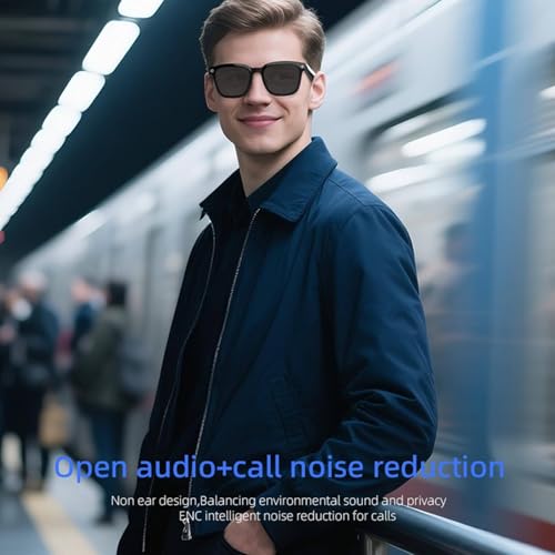 Lunettes Bluetooth avec caméra HD et assistant vocal, reconnaissance des objets, réduction du bruit pour une meilleure assistance au bureau