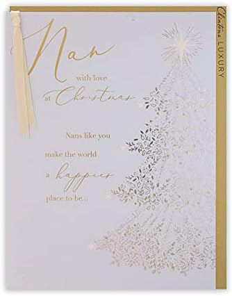 Clintons: Foiled Tree Nan Christmas Card, Multi-Colour, 155 x 201, 1170595