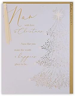 Clintons: Foiled Tree Nan Christmas Card, Multi-Colour, 155 x 201, 1170595
