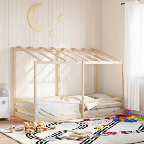 Vidaxl Letto Bambini Con Tetto Bianco 80X200 Cm Legno Massello Di Pino, Letto Per Bambini In Legno, Arredo Per Bambini, Giroletto Per Bambini - 2