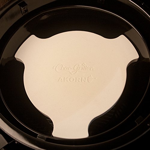 Char-Griller E16620 Akorn Kamado Charcoal Grill, Graphite & 6201 Akorn Smokin Ceramic Smoking Stone, Ivory #TOP6