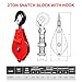 4PCS 5Ton Pulley Block Hoist Set - 11000Lbs Heavy-Duty Lifting System with Hooks for 15.5-18.5mm Wire Rope - Ideal for Heavy Machinery, Cargo Lifting, and Industrial Use