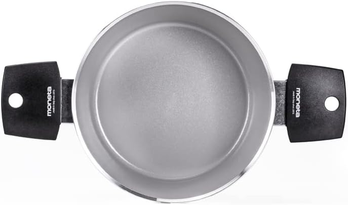 Moneta Futura Saucepan Ø20 cm, Natural FineGres Non-Stick Coating, Also Suitable for Induction Hobs, 100% Made in Italy
