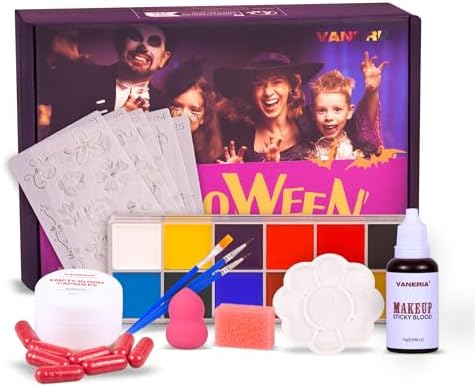 16 Pochoirs De Maquillage Réutilisables Pour Enfants - Licorne, Cœur, Fleurs, Griffes, Pour Fête, Carnaval, Halloween